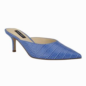 Nine West Ali Pointy Toe Mules - Blue - Ireland (XR5079312)